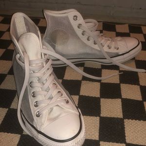 mesh high top converse